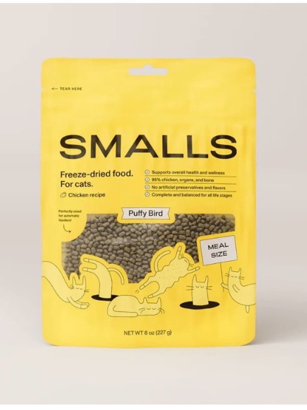 Puffy Bird Freeze-Dried Chicken Cat Food - Yellow